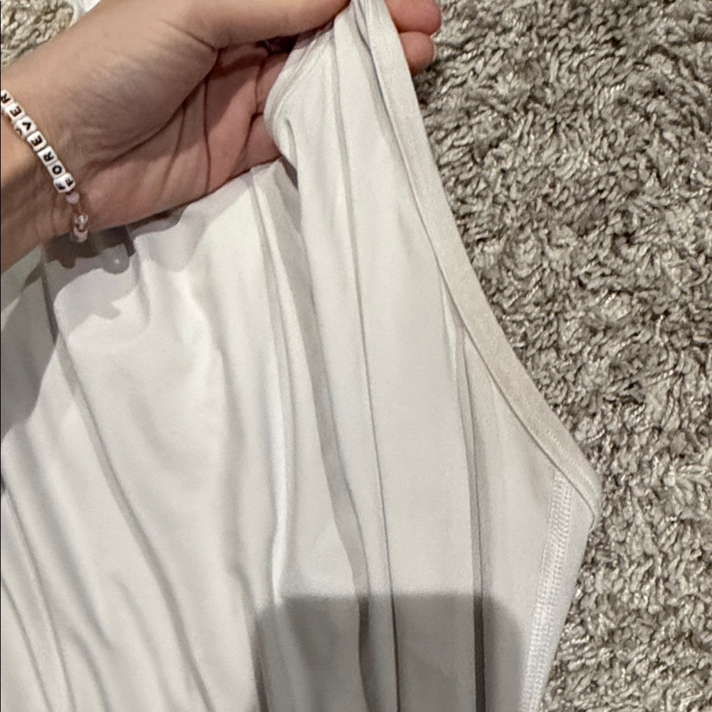 Athleta Ivory Racerback Tank Top Size Small - Picture 3 of 6